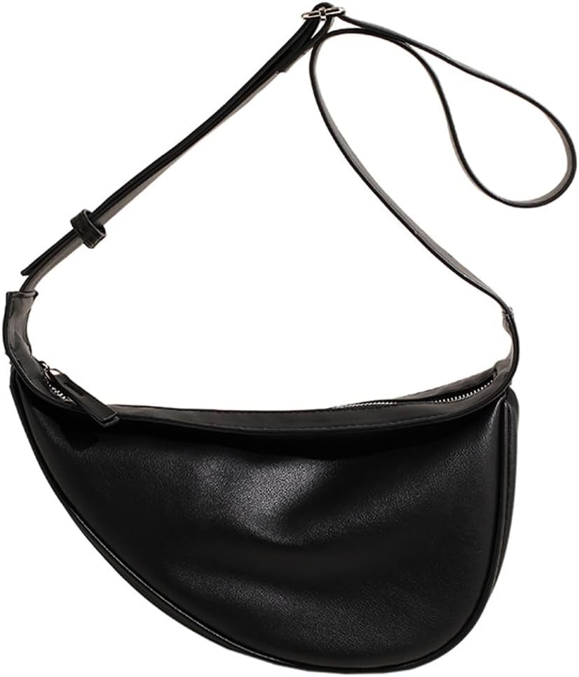 Crescent Crossbody Bag for Women PU Leather Hobo Bag Dumpling Satchel Bags Shoulder Bags Saddle Bag Purses Chest Bag