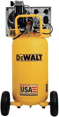 DEWALT 25 Gallon Vertical Air Compressor, Portable, Oil Lubed, Belt