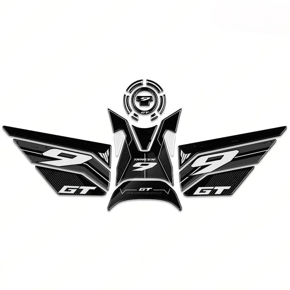 Autocollant de protection 3D moto Tracer 9 GT noir imperméable