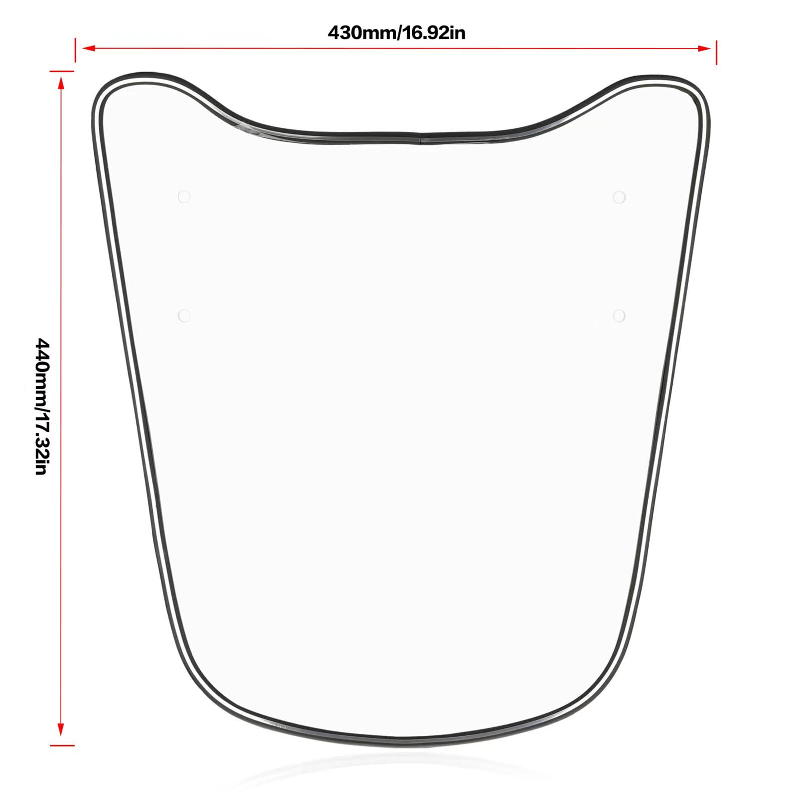 Universale Moto Parabrezza Estensione Spoiler Scooter Parabrezza Allargato Bordo Deflettore Vento, Professionale Moto Wind Screen Deflettore