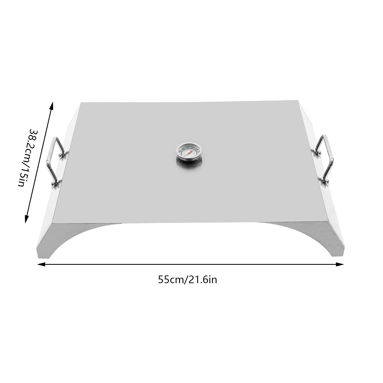 CILDON Pizza Oven Outdoor for Grill, 21.65 x 15.04 x 3.54 in Pizza Oven Kit, W/Removable Baking Stone, Thermometer, Handles, Pizza Cutter Wheel, BBQ Tong can Baking 12-In Pizzas