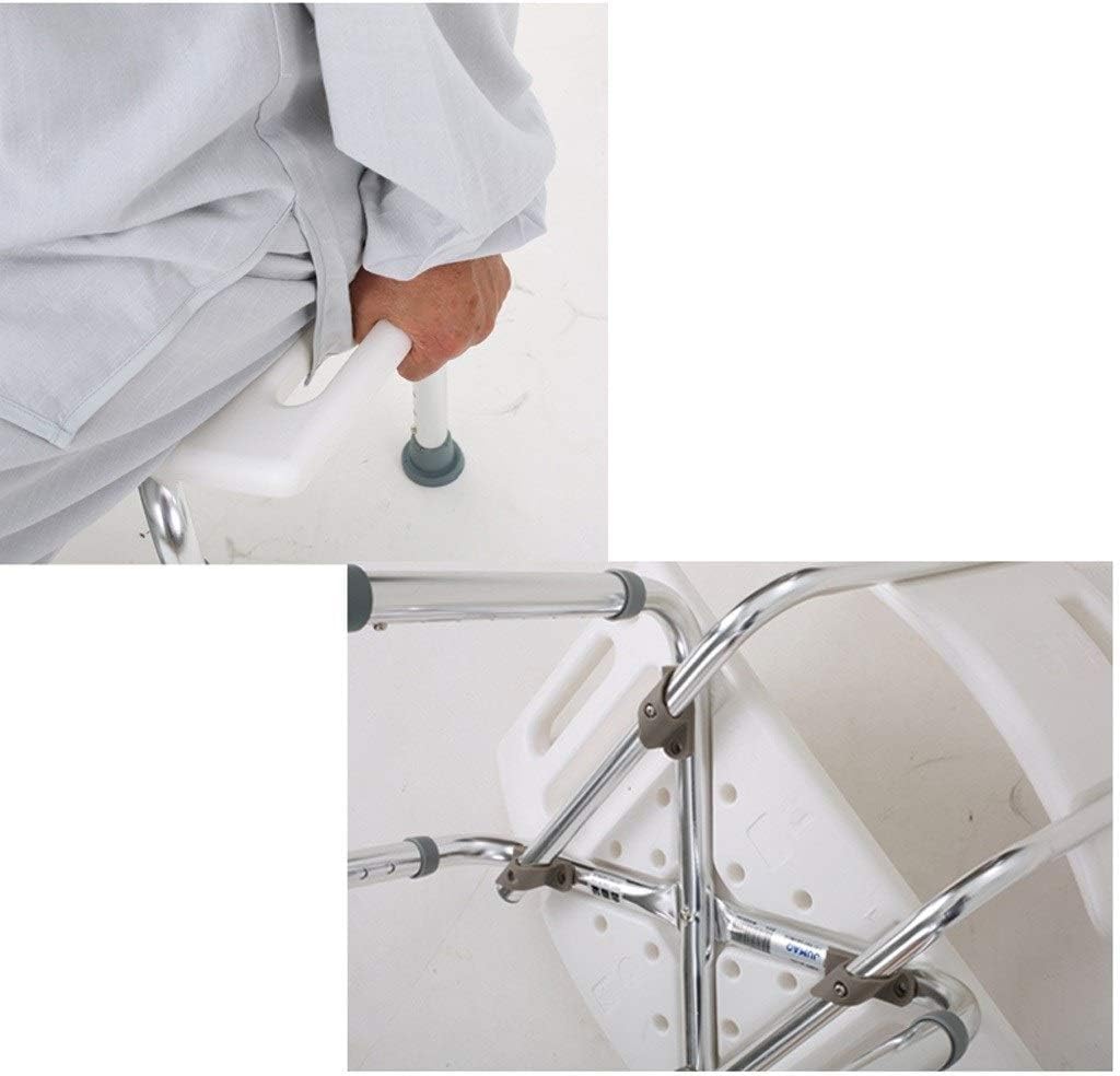 Taburete de baño Asiento de Ducha Ayuda de baño for Personas Mayores/discapacitadas Banco de Asiento de baño, Altura Ajustable, con Silla con Respaldo