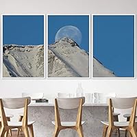 3 Piece Framed Canvas Wall Art Lunar Canvas Prints Home Artwork Decoration for Living Room,Bedroom - 16