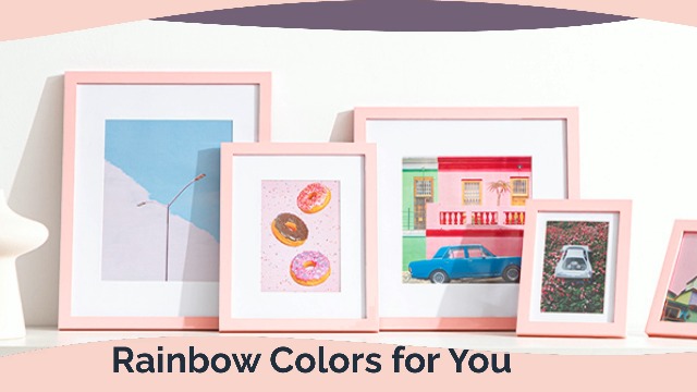 Rainbow Colours Modern Range Picture Photo Poster Frame Decor A2 A3 A4 A5 - Quick Dispatch Free Fast Delivery - Made In UK - Foto 8