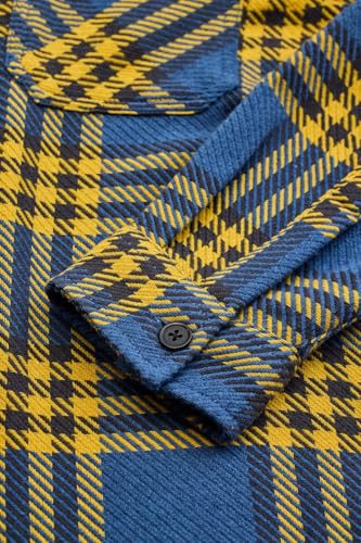 Image of SNITCH Blue Checks Double Pocket Flannel Overshirt