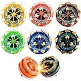 Fireworks Fingertip Gyro,Handheld Fireworks Gyroscope,Collision Sparks Light Up Spinning Top Toy,Creative Gyroscope Toy for Kids,Fidget Spinners for Adults, Cool Flashing Spinning Toys (6 PCS)