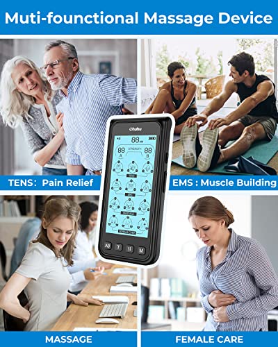 Ohuhu Tens Unit Muscle Stimulator: 36 Modes Rechargeable Tens- Sm9079 Stimulator Machine- 18 Pads Electric Ems Unit Massager For Back Shoulder Legs Pain Relief Gifts #TOP7
