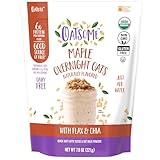 Oatsome Maple Overnight Oats with Flax and Chia, Gluten-Free Oatmeal with 6g of Protein, 7.8oz Bag