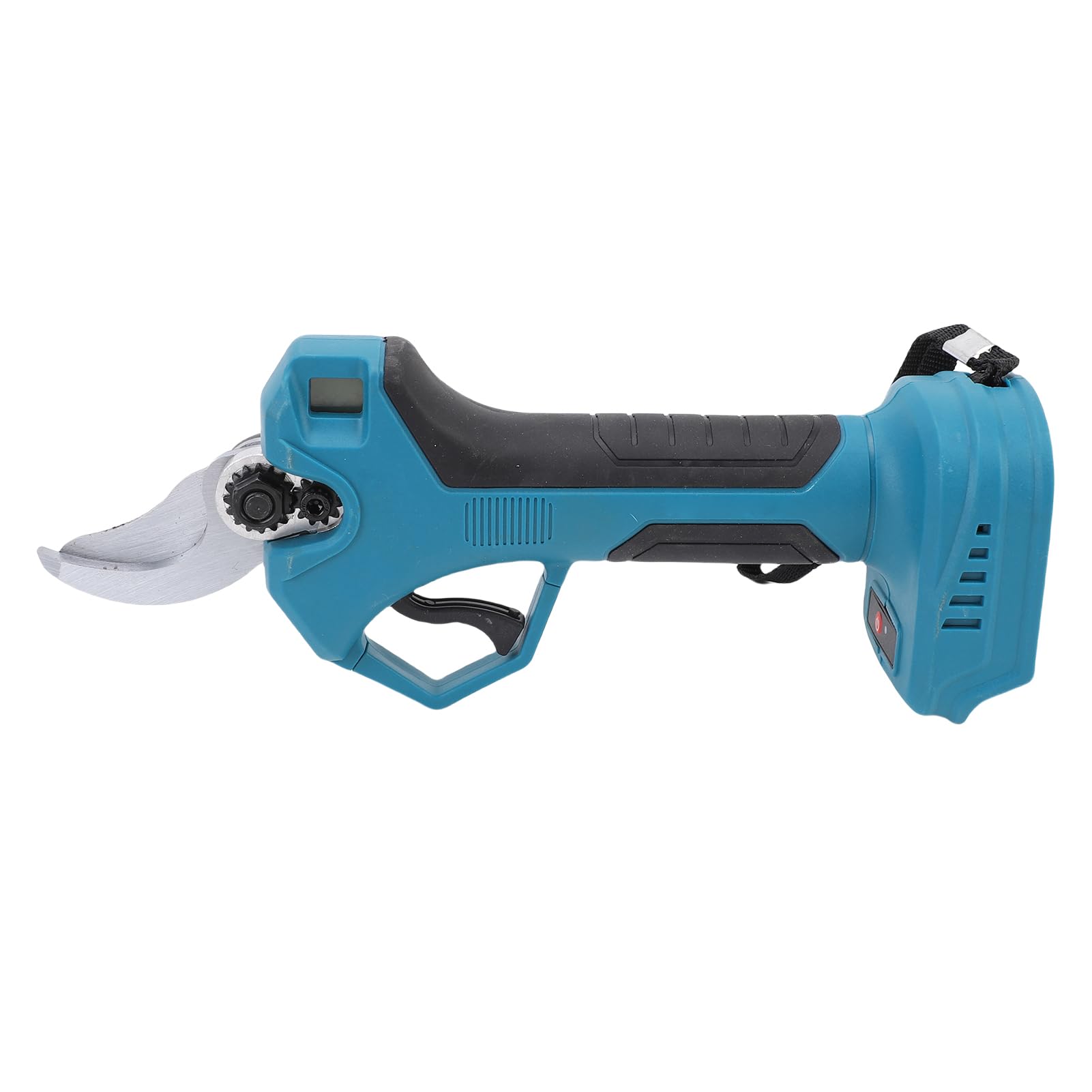 Jeffergarden Podadora Eléctrica Azul, Cortadora de Árboles Inalámbrica con Pantalla Digital y Cierre de Seguridad de 30 Mm para Jardinería