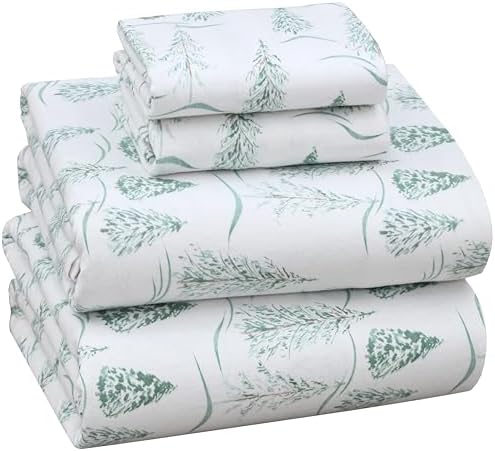 RUVANTI Flannel Sheets Full Size - 100% Cotton Double Brushed Bed...