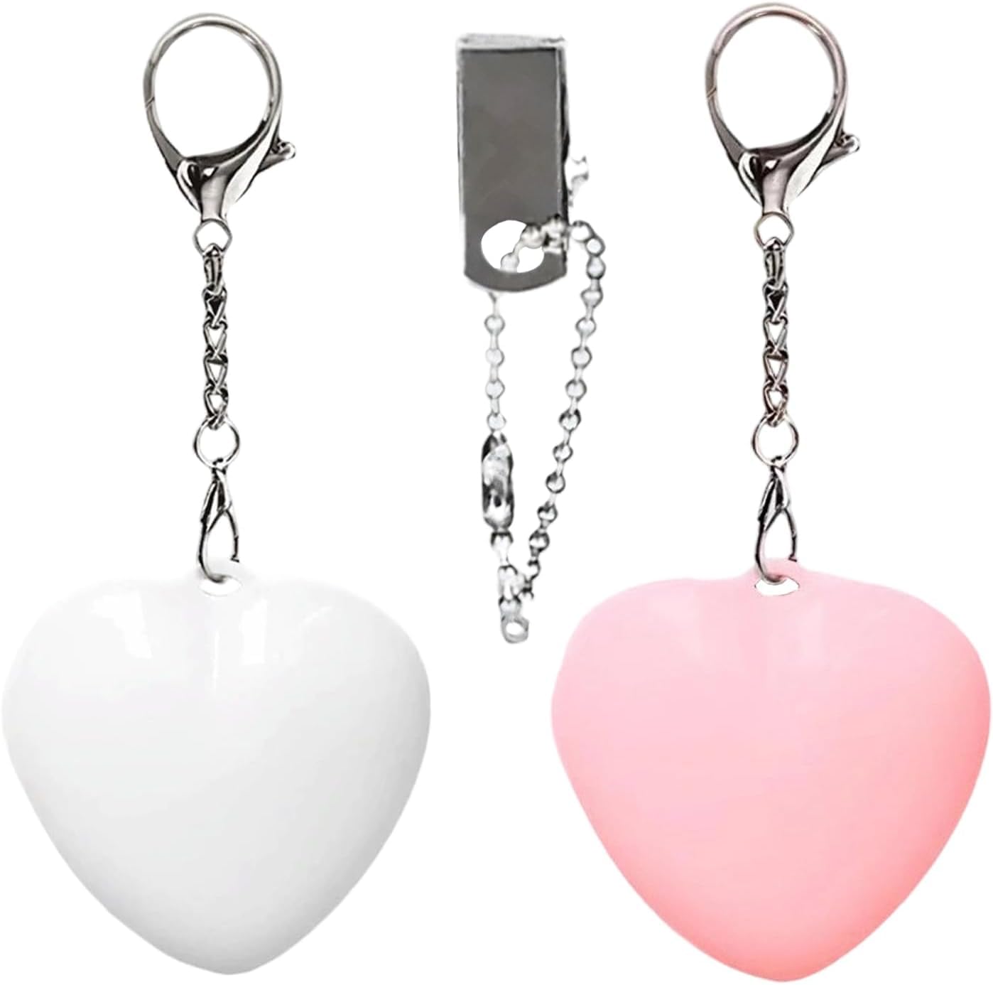 Longgaogao Heart Shaped Purse Light Handbag Light,Love Wallet Tote Bag Touch Sensing Lamp for Purse Keychain, Heart Shape Handbag Lights for Women (Wihte 2pcs)