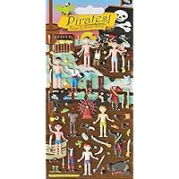 Pirates Chunky Reusable Craft Stickers | Perfect for Craft Activities for Children and Adults | Reusable on Non-Porous Surfaces