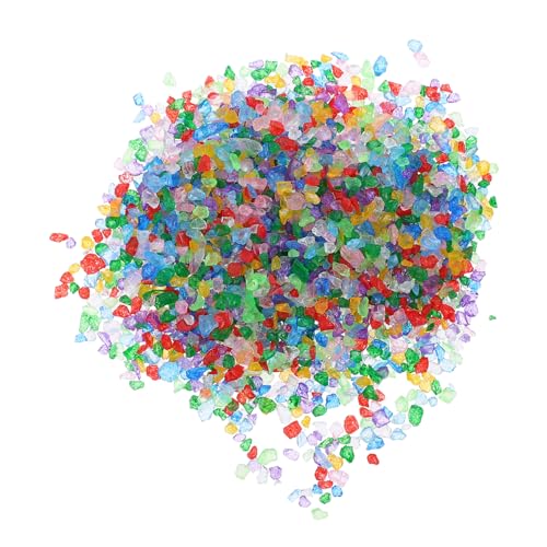 Beatifufu 190g Decorative Glass Sand and Art Sand Mixed Color Glass Stones for DIY Candlestick Accessories, Suitable for Craft Projects and Home Decoration