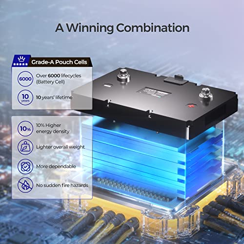 Renogy Smart Lithium-Iron Phosphate Battery 12V 100Ah W/ Self-Heating Function For Rv, Solar, Marine, And Off-Grid Applications #TOP3