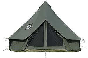 Spacious Cotton Canvas Bell Tent for Family Camping with Stove Jack