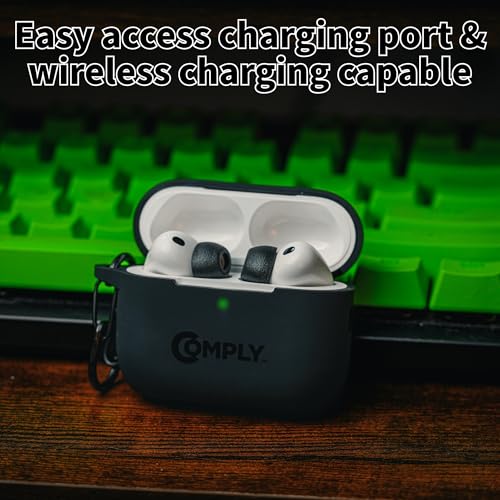 Image of Comply Silicone Protective Case | For Apple AirPods Pro 3, Soft-Touch Matte, Drop /Scratch Resistant Cover, Wireless Charging Compatible