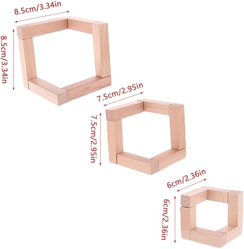 Miniatura 2 de Paquete de 3 soportes para lámpara de luna, base de pie de madera, soporte de exhibición de luz redonda para lámparas de bola de luna 3D, esfera de