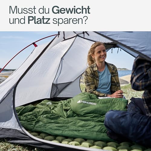Trinordic 780g Ultraleicht Sommerschlafsack – mit Anti-Klemm-Reißverschluss - Kompakter Schlafsack Outdoor, ideal für Camping, Wandern, Trekking, and Bikepacking