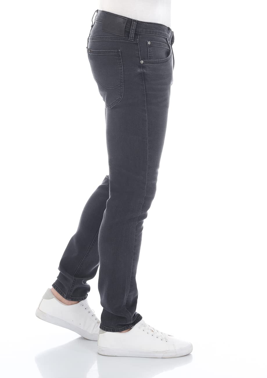Lee Męskie dżinsy Luke Slim Fit zwężane męskie spodnie jeansowe bawełna denim stretch niebieski czarny szary w31 w32 w33 w34 w36 w38