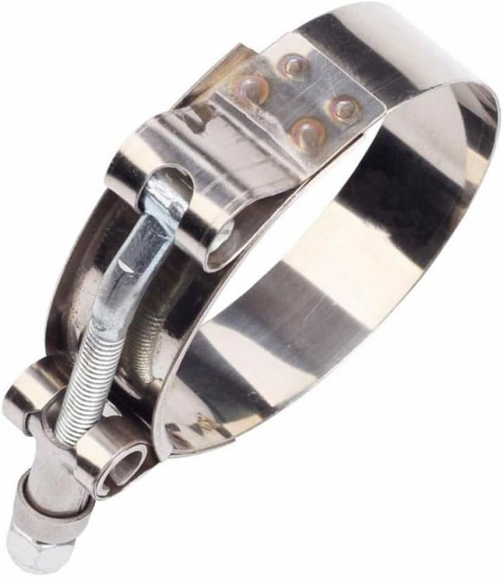 Hose clamp Stainless Steel, 4PCS Hose Clamps 304 Stainless Steel T-Shaped Throat clamp with Anti loosening nut 51mm Clamps,4pcs
