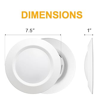 GREENLUX 7.5” Flush Mount Disk Light,CRI90, 1000lm, 11W