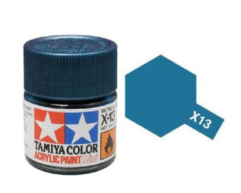 Amazon.com: Tamiya Models X-13 Mini Acrylic Paint, Metallic Blue