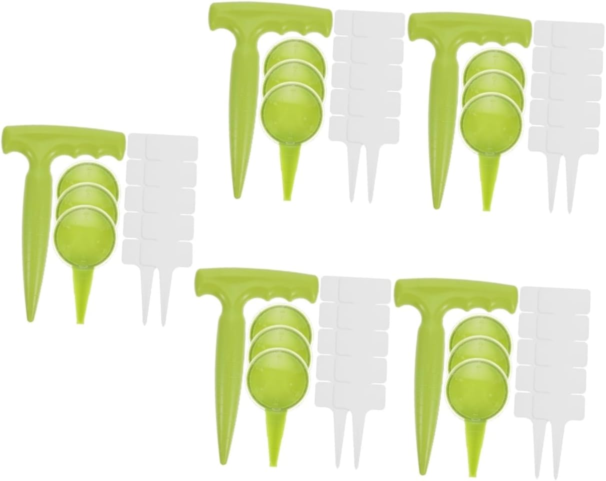 Kisangel 5sets Garden Hand Tool Set Plant Labels Ergonomic Design for Easy Planting and Gardening for Flower Vegetable Gardens