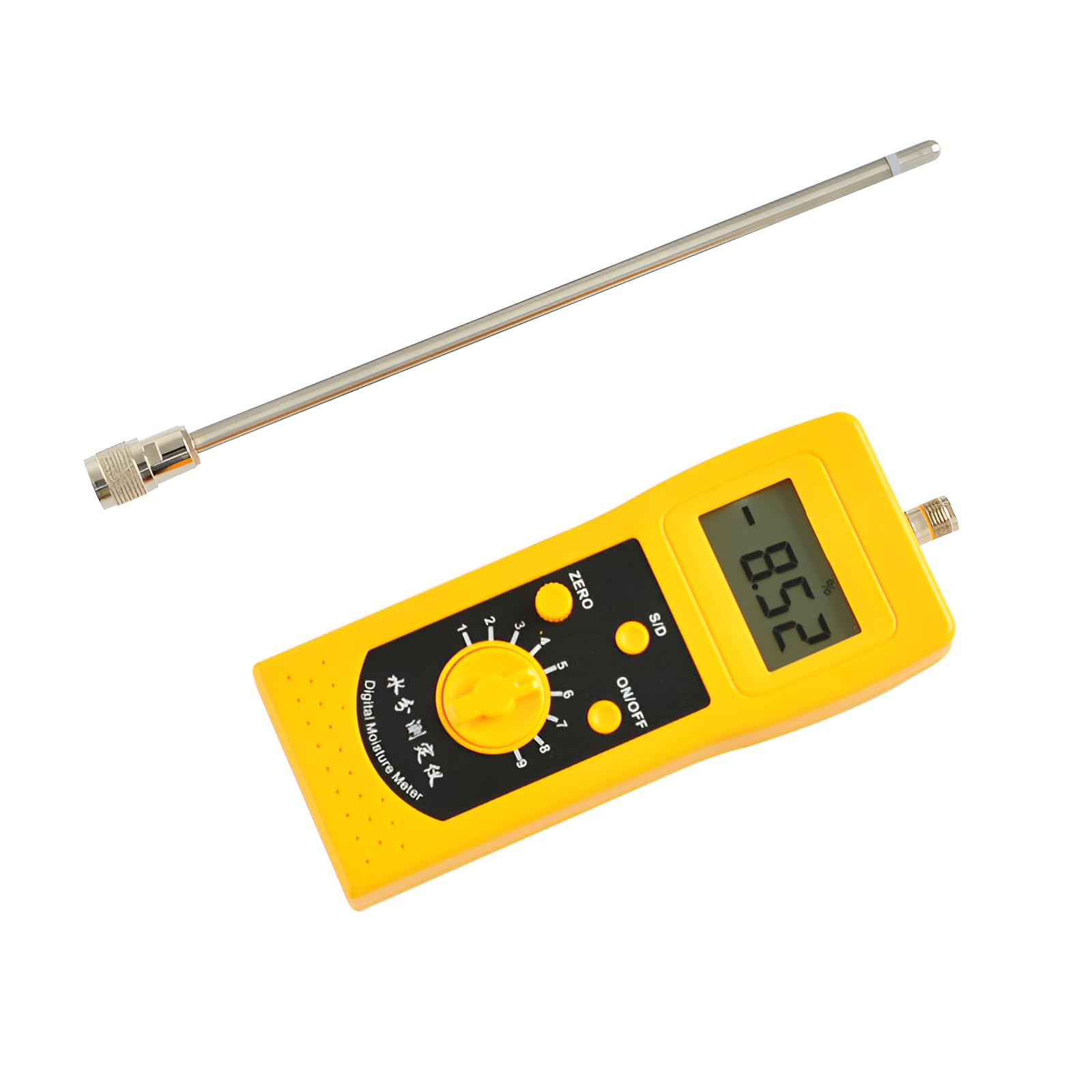 High Frequency Food Moisture Meter for Raw Materials, 0-80% Moisture Range, Accurate ±0.5%, Portable Digital Analyzer for Meat, Bean Paste, Puree, Seeds & More