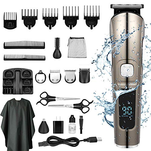 Hair Clippers For Men Professional,K Beard Nose Hair Trimmer,Trimmer For Men Grooming Kit For Manscaping, Clippers For Hair Cutting,Gift For Men/Dad/Husband/Boyfriend/Kid, Waterproof USB Rechargeable