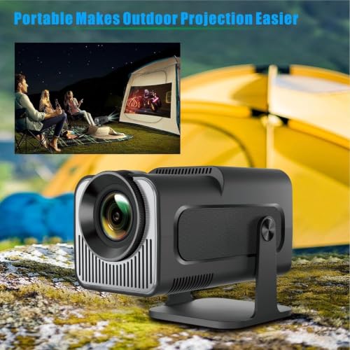 Image of Mini Projector with Wifi 6 and Bluetooth5.4, Portable Projector 4K Support, Android 14 Smart Proyector with 200ASIN & Auto Keystone, Alwtniet HY320 Mini Small Proyector for Bedroom, Movie, Outdoor for Kids and Adults.R2