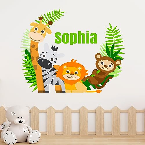 Vinilo Decorativo Jungle Animals 76x66 cm Personalizable