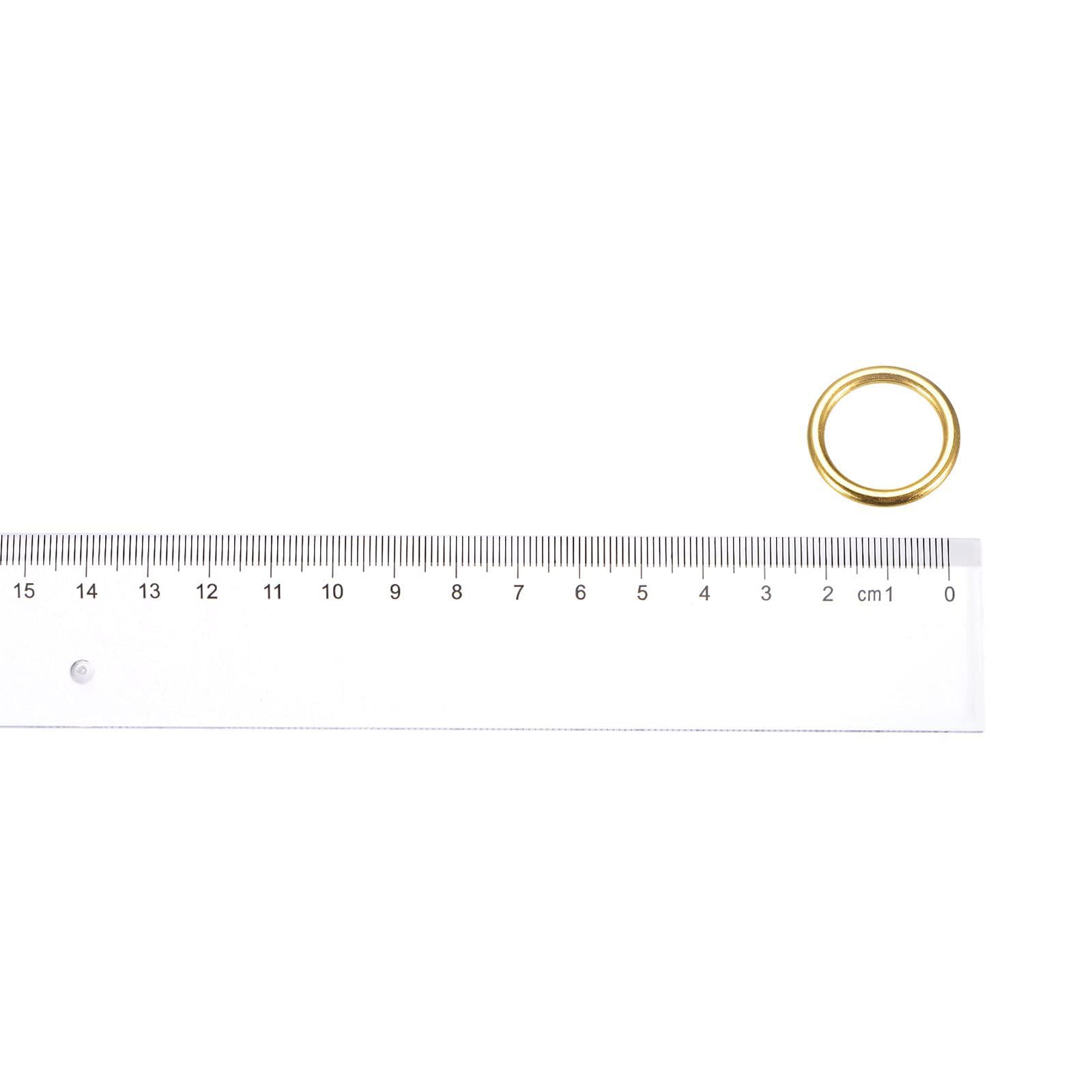 Unifizz 4"(100mm) OD Metal O Rings 2.8mm Thick Non-Welded Multi-Purpose Buckles for Bag Straps Belts Macrame Pet Leashes DIY Crafts Gold 6pcs - Image 4