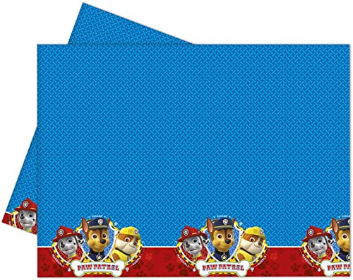 Folat B.V. 88544 Mantel de plástico para fiestas con modelo Paw Patrol, 120 x 180 cm, Multicolor