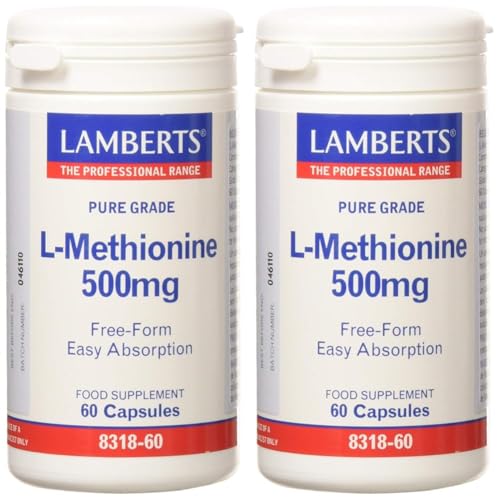 Lamberts L Metionina 500mg - 60 Cápsulas, 60 unidad, 1 (Paquete de 2)