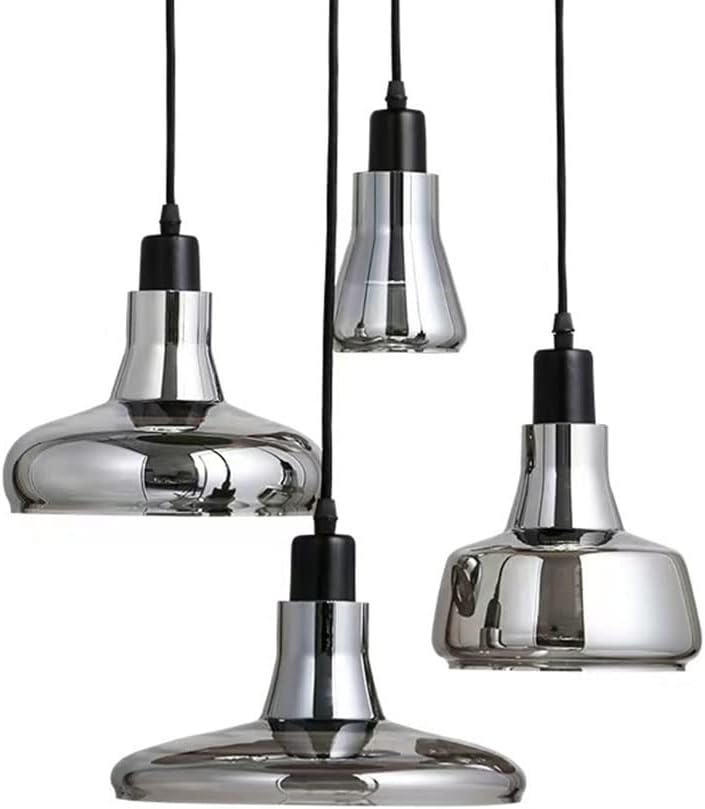 LUOLAX 4 Lights Modern Pendant Lighting Black Hanging Ceiling Light