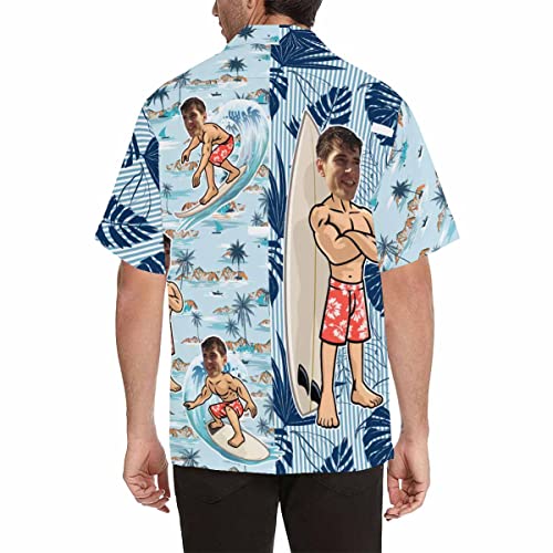 Custom Hawaiian Shirt with Dog Face Photos Picture Personalized Men's Hawaii T Shirts Gifts for Men Women Design Your own2