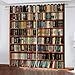 RXWZRL Rideaux Occultants Grande Largeur Rideau Thermique Isolant Anti Froid pour Salon, 3D Impression De Bibliothèque Motif Rideau Décoration De Fenêtre pour Chambre Enfant 100X214cm 2 Pièces