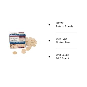 Broadman Church Supplies Communion Wafer, Gluten Free, 50 Count