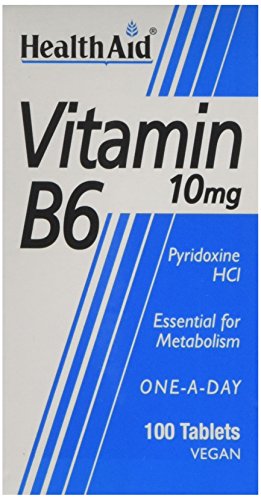HealthAid Vitamin B6 (Pyridoxine HCl) 10mg - 100 Tablets