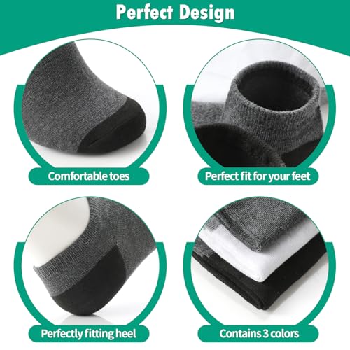 240 Pairs Mens Ankle Socks Cushioned Low Cut Breathable Casual Socks Bulk Pack with Colormatching for Homeless Men Women3