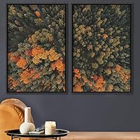 2 Piece Framed Canvas Wall Art Greenlands Canvas Prints Home Artwork Decoration for Living Room,Bedroom - 16