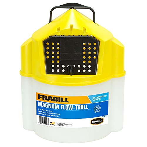 Frabill Flow-Troll Magnum Shrimp Bucket, 10-Quart