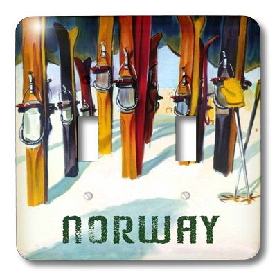 Interruptor de luz de esquís Noruega para tapar marcas en la pared