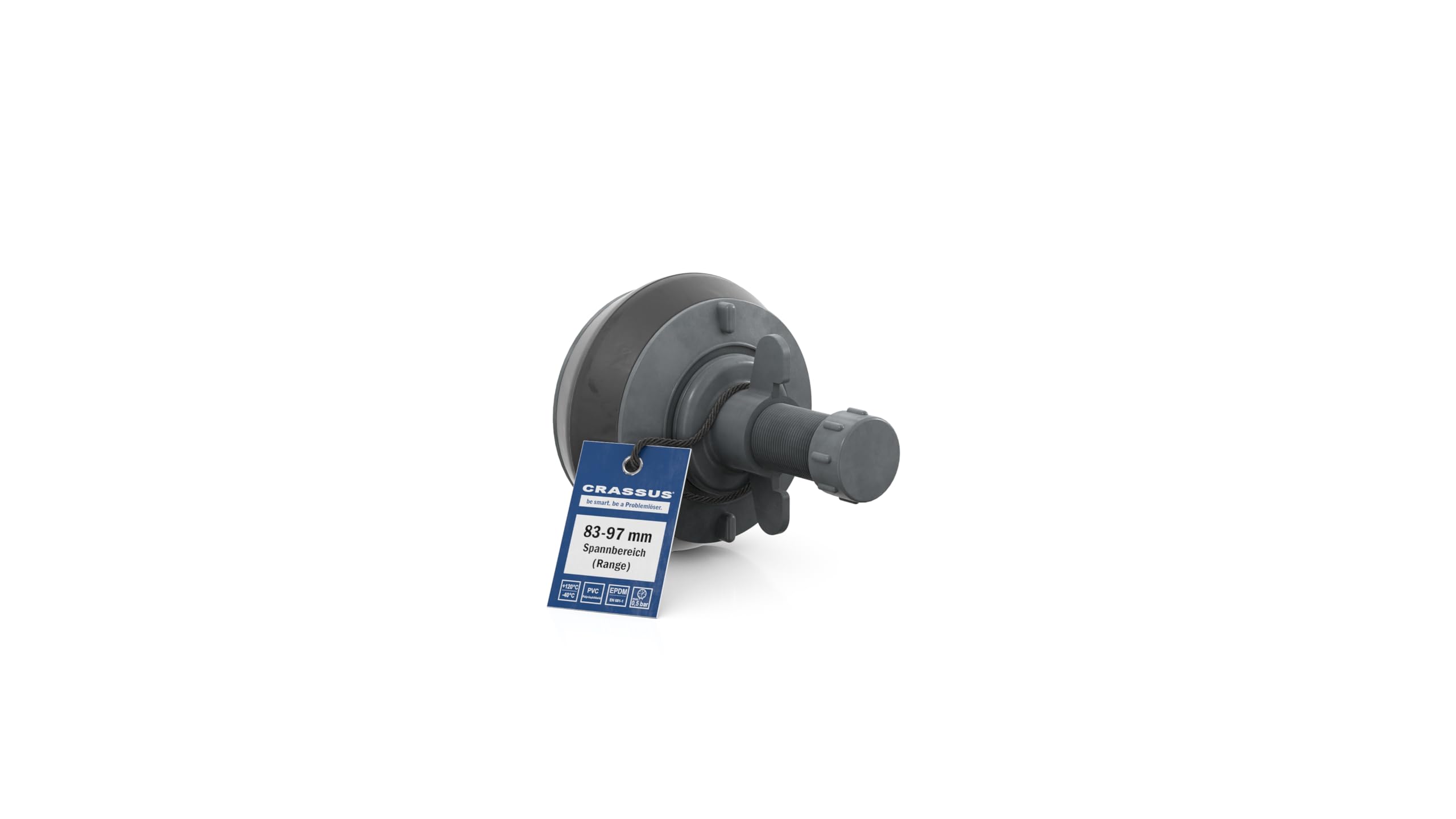 Korek szybkozamykający CSV 90 PVC; (83-97 mm), do 0,5 bar, długość: 100 mm, EPDM/PCW