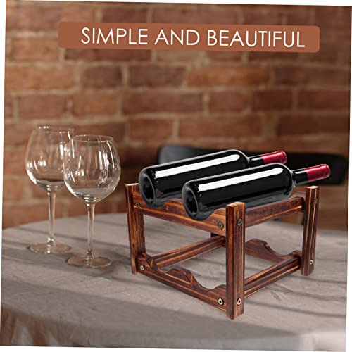 Soporte de vino de madera decorativo para botellas miniatura 7