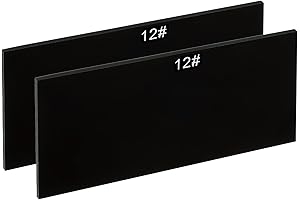 PATIKIL 4.25" x 2" Darkening Welding Glass Shade 12