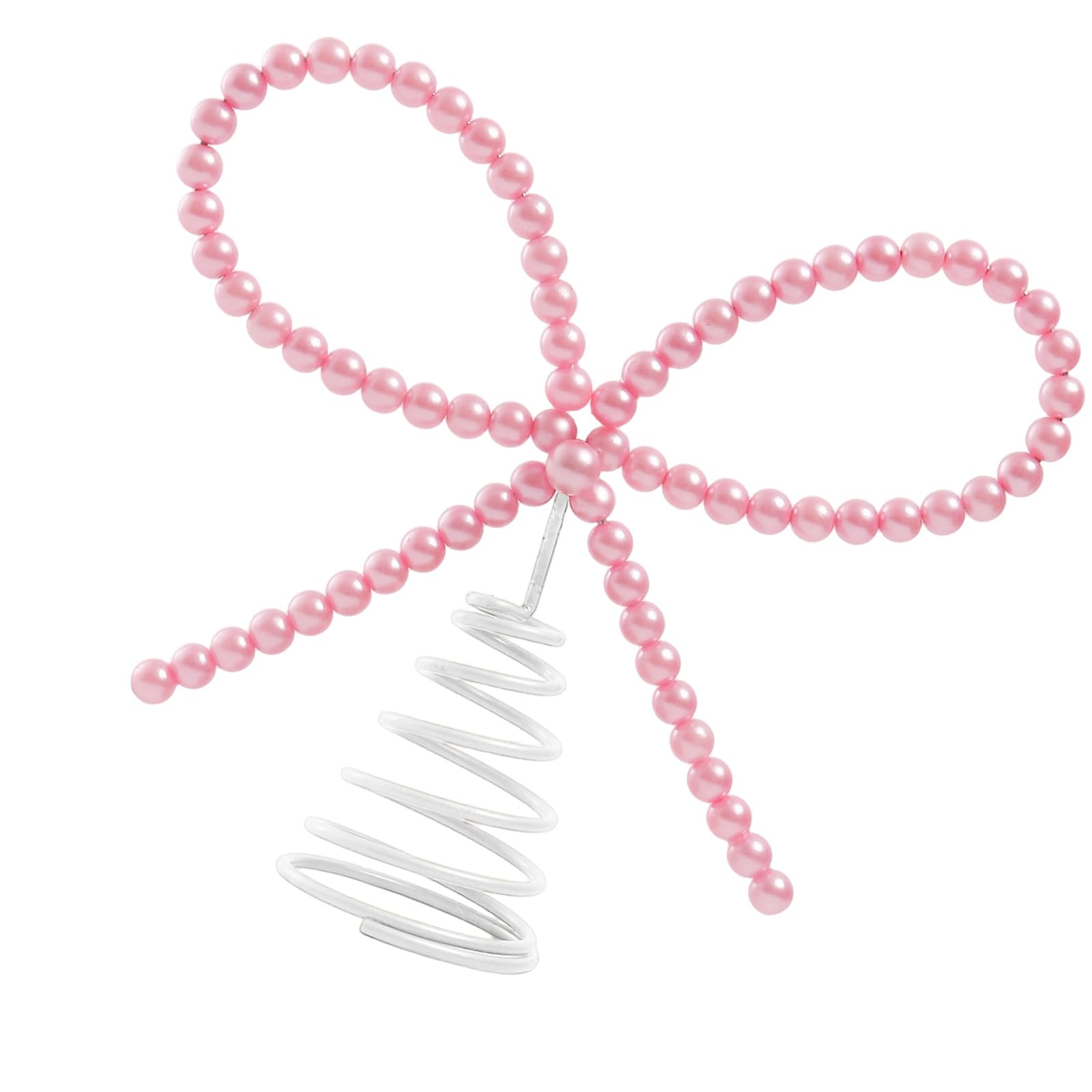 Buxuaaaa Metal Pearls Bowknot Tree Toppers for Holidays Valentines Weddings Long Lasting Easy Setup Pearls Bowknot Decors Romance
