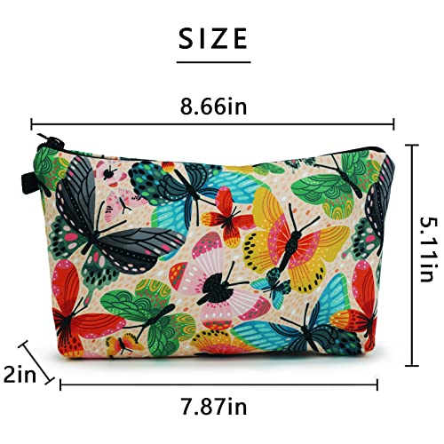 Cosmetic Bags for Women Small Colorful Butterfly Makeup Bag for Purse Travel Toiletry Bag Accessories Organizer Zipper Pouch Gift Idea2