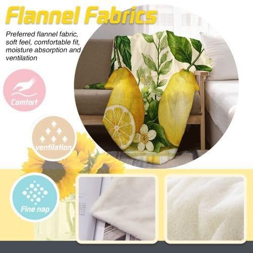Coperta Pile Matrimoniale 240x260 cm Limone Giallo, Coperta XXL Super Morbida Multiuso Come Copriletto o Plaid da Salotto, Calda e Leggera, Protezione dal Freddo, AQ8724