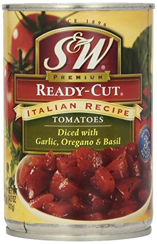 S&W Ready-Cut Italian Recipe Tomatoes, 14.5 oz (Pack of 12)
